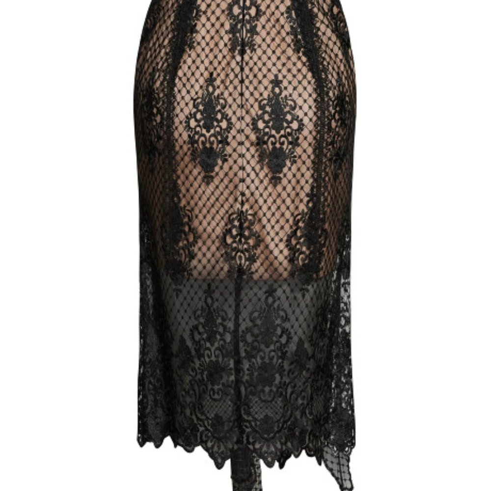 City Chic Black Lace Midi Dress - Picture 4 of 7